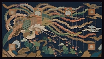 Buddhist Priest's Vestment (Kesa) with Phoenix, Silk and metallic thread tapestry, Japan