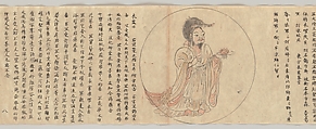 Iconographic Drawings of the Secrets of the Nine Luminaries, Sōkan (Japanese, active late 11th–early 12th century), Handscroll; ink and color on paper, Japan