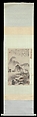 Landscape Painted on the Double Ninth Festival, Shitao (Zhu Ruoji) (Chinese, 1642–1707), Hanging scroll; ink and color on paper, China