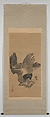 Eagle Attacking a Monkey, Kawanabe Kyōsai 河鍋暁斎 (Japanese, 1831–1889), Hanging scroll; ink and color on paper, Japan