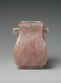 Vase, Rose quartz, China