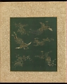 Album of Hawks and Calligraphy, Kano Tsunenobu (Japanese, 1636–1713), Album of ten paintings; ink and color on silk, Japan