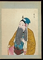 One hundred portraits of Peking opera characters, Unidentified artist, Album of fifty leaves; ink, color, and gold on silk, China