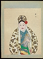 One hundred portraits of Peking opera characters, Unidentified artist, Album of fifty leaves; ink, color, and gold on silk, China