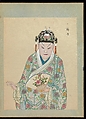 One hundred portraits of Peking opera characters, Unidentified artist, Album of fifty leaves; ink, color, and gold on silk, China