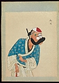 One hundred portraits of Peking opera characters, Unidentified artist, Album of fifty leaves; ink, color, and gold on silk, China
