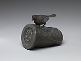 Censer in the Form of Sparrow on a Roof Tile, Lightly glazed stoneware (Bizen ware), Japan