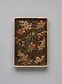 Writing Box with Birdcage, Black lacquer and gyōbu nashiji ground with gold and silver takamaki-e and hiramaki-e, and mother-of-pearl inlay, Japan