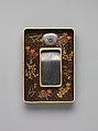 Writing Box with Birdcage, Black lacquer and gyōbu nashiji ground with gold and silver takamaki-e and hiramaki-e, and mother-of-pearl inlay, Japan