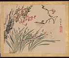 Flowers and Birds, Taki Katei (Japanese, 1830–1901), Album of twelve leaves; ink and color on silk, Japan