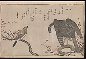Myriad Birds: Picture Book of Playful Verse (Momo chidori kyōka-awase), Kitagawa Utamaro (Japanese, ca. 1754–1806), Woodblock printed book (vols. 1 and 2); ink and color on paper, Japan