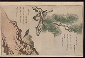 Myriad Birds: Picture Book of Playful Verse (Momo chidori kyōka-awase), Kitagawa Utamaro (Japanese, ca. 1754–1806), Woodblock printed book (vols. 1 and 2); ink and color on paper, Japan