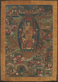Buddha Shakyamuni and Scenes of His Previous Lives (Jataka Tales), Distemper on cloth, Tibet