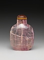 Snuff bottle with stopper, Amethyst, China