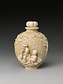 Snuff Bottle with Buddhist Figures, Ivory, China