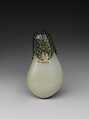 Snuff Bottle in the Shape of an Eggplant, Nephrite (jade), China