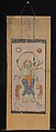 Ōtsu-e of Shōmen Kongōyasha (Vajrayaksha), Hanging scroll; ink, color, and hand-colored woodblock print on paper, Japan