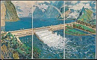 Crying Landscape, Yang Jiechang (Chinese, born 1956), Set of five triptychs; ink and color on paper, China