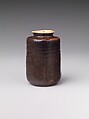 Tea Caddy (Chaire), Stoneware with natural ash glaze (Ko-Seto ware), Japan