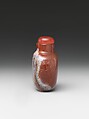 Snuff Bottle, Agate with coral stopper, China