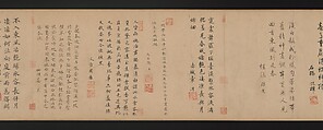 Pear Blossoms, Unidentified, Handscroll; ink and color on paper, China