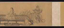 Vimalakirti and the Doctrine of Nonduality, Wang Zhenpeng (Chinese, active ca. 1275–1330), Handscroll; ink on silk, China