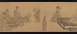 Vimalakirti and the Doctrine of Nonduality, Wang Zhenpeng (Chinese, active ca. 1275–1330), Handscroll; ink on silk, China