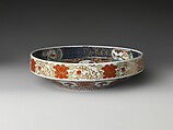 Dish with Character for “Longevity” (Kotobuki) and “Assorted Treasures” Motif, Porcelain with underglaze blue and overglaze enamels, gold (Arita ware), Japan