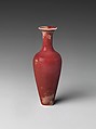Vase, Porcelain with peach bloom glaze (Jingdezhen ware), China