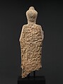 Standing Buddha, Stone with traces of color, Thailand