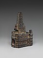 Model of the Mahabodhi Temple, Quartz-muscovite-chlorite-talc phyllite, India, Bihar