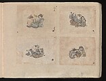 Miniature Drawings for Craftspeople, Katsushika Hokusai (Japanese, Tokyo (Edo) 1760–1849 Tokyo (Edo)), Two albums pasted with 548 drawings; ink and color on paper, Japan