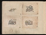 Miniature Drawings for Craftspeople, Katsushika Hokusai (Japanese, Tokyo (Edo) 1760–1849 Tokyo (Edo)), Two albums pasted with 548 drawings; ink and color on paper, Japan