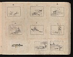 Miniature Drawings for Craftspeople, Katsushika Hokusai (Japanese, Tokyo (Edo) 1760–1849 Tokyo (Edo)), Two albums pasted with 548 drawings; ink and color on paper, Japan