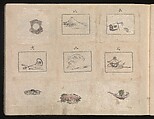 Miniature Drawings for Craftspeople, Katsushika Hokusai (Japanese, Tokyo (Edo) 1760–1849 Tokyo (Edo)), Two albums pasted with 548 drawings; ink and color on paper, Japan