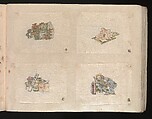 Miniature Drawings for Craftspeople, Katsushika Hokusai (Japanese, Tokyo (Edo) 1760–1849 Tokyo (Edo)), Two albums pasted with 548 drawings; ink and color on paper, Japan