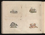 Miniature Drawings for Craftspeople, Katsushika Hokusai (Japanese, Tokyo (Edo) 1760–1849 Tokyo (Edo)), Two albums pasted with 548 drawings; ink and color on paper, Japan