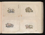 Miniature Drawings for Craftspeople, Katsushika Hokusai (Japanese, Tokyo (Edo) 1760–1849 Tokyo (Edo)), Two albums pasted with 548 drawings; ink and color on paper, Japan