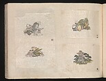 Miniature Drawings for Craftspeople, Katsushika Hokusai (Japanese, Tokyo (Edo) 1760–1849 Tokyo (Edo)), Two albums pasted with 548 drawings; ink and color on paper, Japan