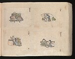 Miniature Drawings for Craftspeople, Katsushika Hokusai (Japanese, Tokyo (Edo) 1760–1849 Tokyo (Edo)), Two albums pasted with 548 drawings; ink and color on paper, Japan