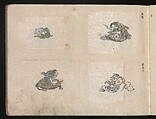 Miniature Drawings for Craftspeople, Katsushika Hokusai (Japanese, Tokyo (Edo) 1760–1849 Tokyo (Edo)), Two albums pasted with 548 drawings; ink and color on paper, Japan