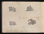 Miniature Drawings for Craftspeople, Katsushika Hokusai (Japanese, Tokyo (Edo) 1760–1849 Tokyo (Edo)), Two albums pasted with 548 drawings; ink and color on paper, Japan
