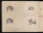 Miniature Drawings for Craftspeople, Katsushika Hokusai (Japanese, Tokyo (Edo) 1760–1849 Tokyo (Edo)), Two albums pasted with 548 drawings; ink and color on paper, Japan