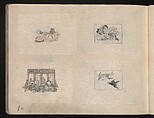 Miniature Drawings for Craftspeople, Katsushika Hokusai (Japanese, Tokyo (Edo) 1760–1849 Tokyo (Edo)), Two albums pasted with 548 drawings; ink and color on paper, Japan