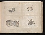 Miniature Drawings for Craftspeople, Katsushika Hokusai (Japanese, Tokyo (Edo) 1760–1849 Tokyo (Edo)), Two albums pasted with 548 drawings; ink and color on paper, Japan