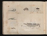 Miniature Drawings for Craftspeople, Katsushika Hokusai (Japanese, Tokyo (Edo) 1760–1849 Tokyo (Edo)), Two albums pasted with 548 drawings; ink and color on paper, Japan