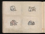 Miniature Drawings for Craftspeople, Katsushika Hokusai (Japanese, Tokyo (Edo) 1760–1849 Tokyo (Edo)), Two albums pasted with 548 drawings; ink and color on paper, Japan