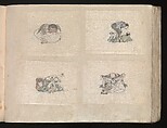 Miniature Drawings for Craftspeople, Katsushika Hokusai (Japanese, Tokyo (Edo) 1760–1849 Tokyo (Edo)), Two albums pasted with 548 drawings; ink and color on paper, Japan