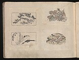Miniature Drawings for Craftspeople, Katsushika Hokusai (Japanese, Tokyo (Edo) 1760–1849 Tokyo (Edo)), Two albums pasted with 548 drawings; ink and color on paper, Japan
