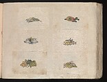 Miniature Drawings for Craftspeople, Katsushika Hokusai (Japanese, Tokyo (Edo) 1760–1849 Tokyo (Edo)), Two albums pasted with 548 drawings; ink and color on paper, Japan
